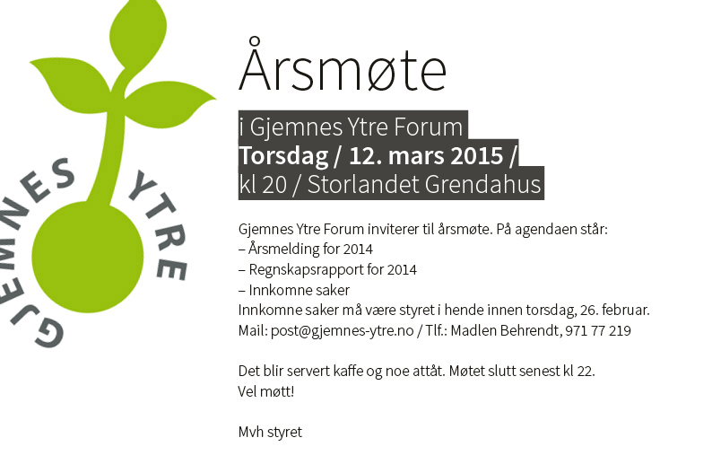 Åpen GY-forum: 12.mars