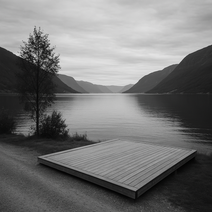 Danseplatting ved Gjemnes stranda